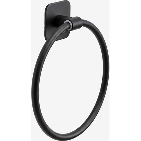 Toallero adhesivo de pared Ø15 cm para baño en acero inoxidable Ondreli SKLUM (1/5)