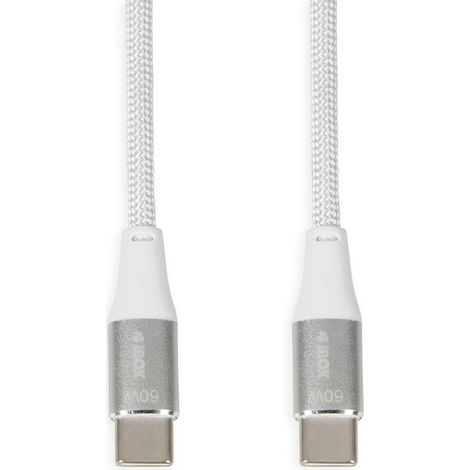 Cable USB-C IBOX de 60 W y 1 m - Carga rápida, color blanco (1/3)