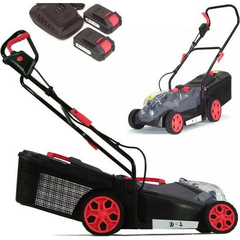 Akku Rasenmäher 2x20V Li-Ion Akkumäher 360mm Elek Rasenmäher mit Ladegerät 56765 (1/5)