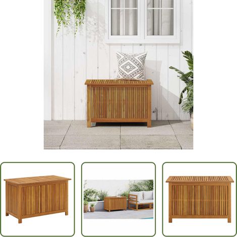 Akazienholz - Gartenbox 90x50x58 cm Massivholz Akazie (1/5)
