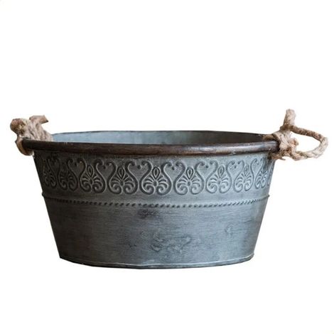 Pot de fleurs suspendu en imitation rotin avec motif en L (1/5)