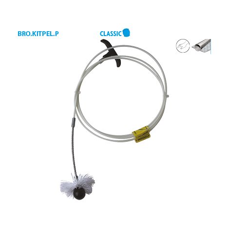 Leman – Kit ramonage pellet pro 3ml nylon – Canne fibre de verre – Acier flexible – Boule de ramonage D.80/D.100 (1/2)