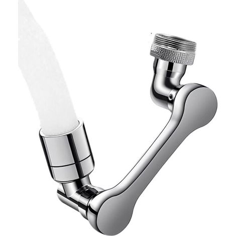 1080 Degrés Aérateur de Robinet, Mousseur robinet cuisine, Filtre économiseur d'eau, Pivotant Mousseur, 2 Modes adaptateur P (1/4)