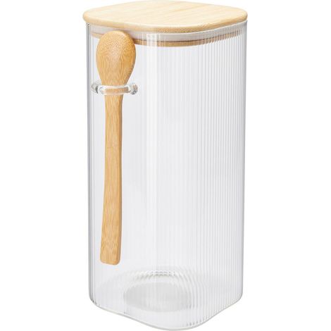 Bocal en verre avec cuillère 1500 ml (1/3)