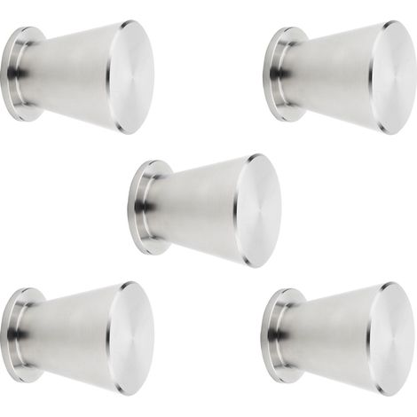5 Stück Möbelknöpfe HALIFAX Ø 30 mm Höhe 32 mm Edelstahl gebürstet Edelstahlgriff Schubladenknopf