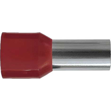 Sachet De 100 Embouts De Câblage Pour Fil Souple Section 35mm² - Rouge - Collerette Isolante (1/2)