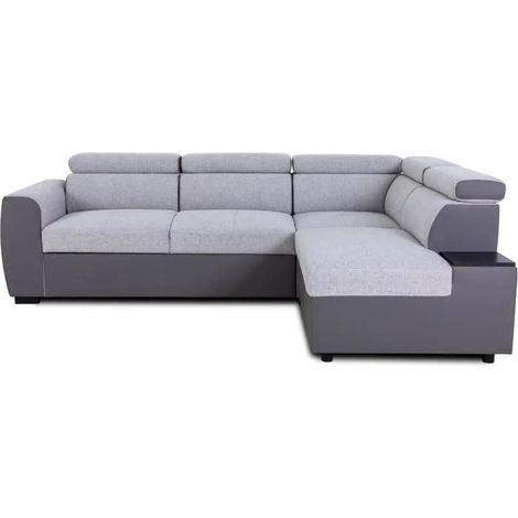 Casapy KELIO Ecksofa umwandelbar anthrazit grau