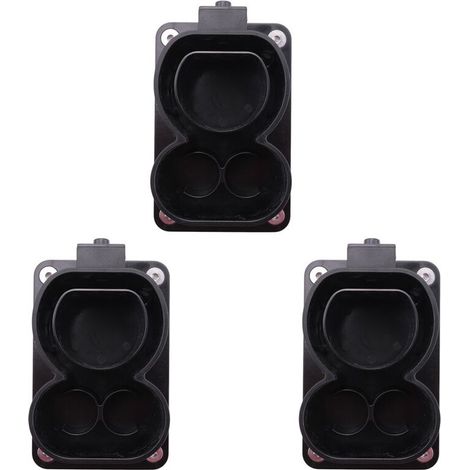 Adecuado para soportes de base de cargadores de vehículos eléctricos de 3 unidades, soportes de boquilla circulares EVSE, compatible con conectores IEC 62196-3 CCS2.
