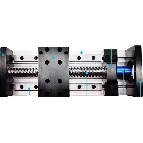 Linearführungsbühne, 80 mm Breite, hohe Tragfähigkeit, 200mm Hub, Nur Schlitztisch (1/2)
