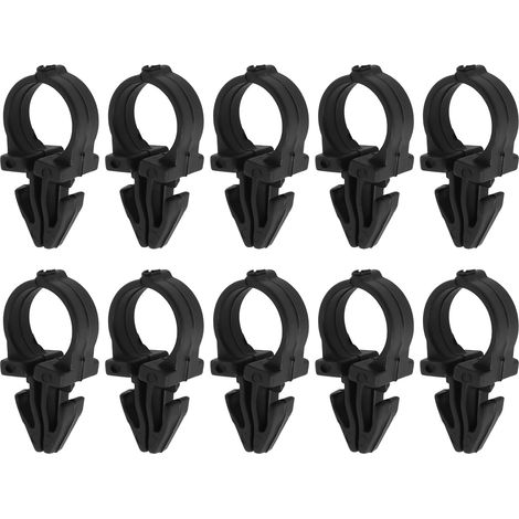 Lot de 10 clips de fixation pour harnais de câblage de tuyau d'huile 70345-84 compatible avec moto et voiture, noir (1/5)