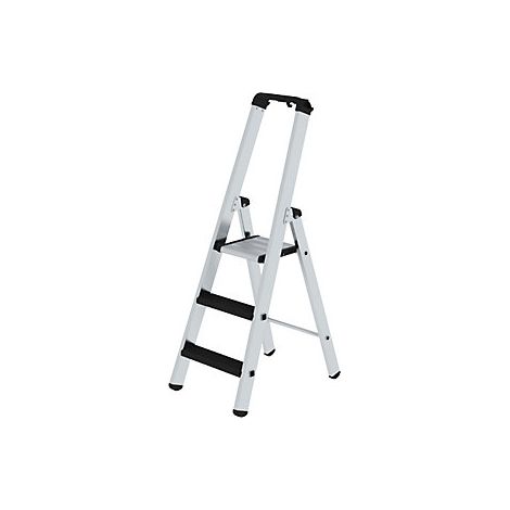 Escalera tipo tijera de peldaños planos  ascenso por un lado 