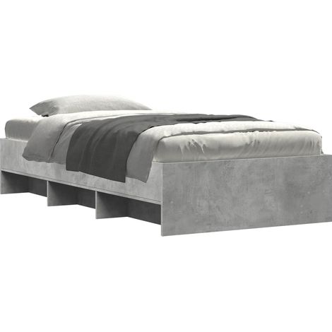 Bettrahmen mit Regal Grau Sonoma 80 x 200 cm Holzwerkstoff vidaXL (1/5)