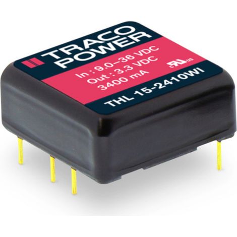 TracoPower THL 15-2412WI DC/DC-Wandler, Print   1.25 A 15 W Anzahl Ausgänge: 1 x Inhalt 1 St.