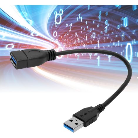 Câble d'extension USB-A 3.0 mâle vers femelle, 0.33 m / 1.1 pied, pour prolongateur de connexion (1/5)