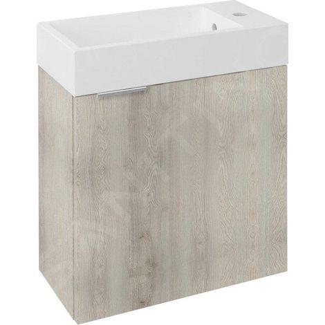 LATUS IV Meuble sous-vasque 49,5x50x24,5cm, chêne Mocca (1/2)