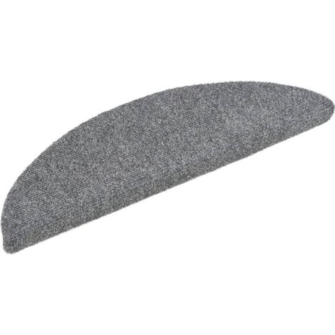 FIMEI Tapis d'escalier auto-adhésif 15 pcs 56x17x3 cm Gris clair (1/5)