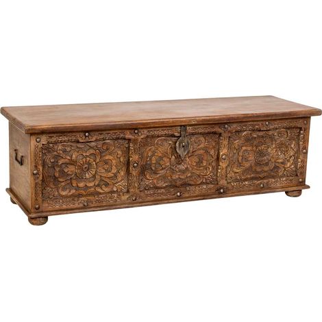 Baúl de madera artesanal 150x45x46h cm