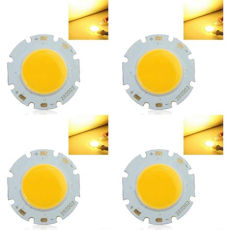 Quatre puces LED COB haute puissance ultra-lumineuses de 3 W, produisant une lumière blanche chaude. (1/3)