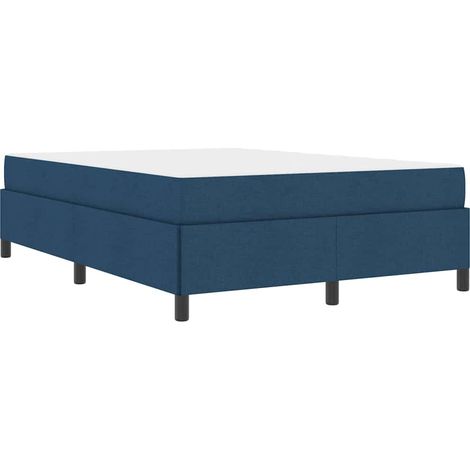 Cama tipo Box Spring con colchón Azul 140 x 190 cm tela vidaXL (1/5)
