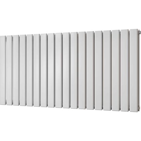 Typhoon - White Horizontal Radiator H600mm x W1224mm Double Panel