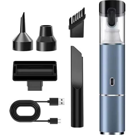 Aspirateur à Main 17000PA pour Voiture 3en1 sans Fil, Lampe LED, Maison, Poils d'Animaux, Souffleur, Portable, Recharge USB (1/5)