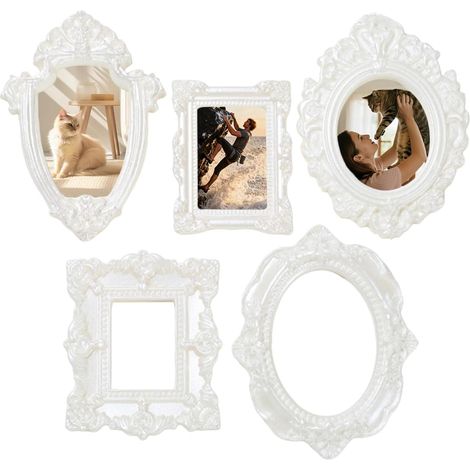 Cadres Photo Miniatures Ensemble De 5 Pièces En Résine Pour Présentation  Cadres en Résine pour Maison de Décorations DIY Pour Bijoux, Chevet, Dortoir, Bureau, Noël (1/5)