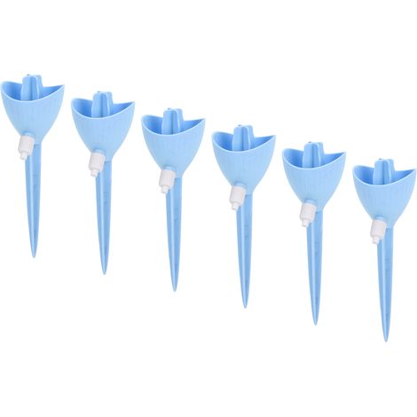 Goutteur automatique pour plantes, 6 pièces, pointes d'arrosage automatique, vitesse réglable, pour vacances, en pot, bleu (1/5)