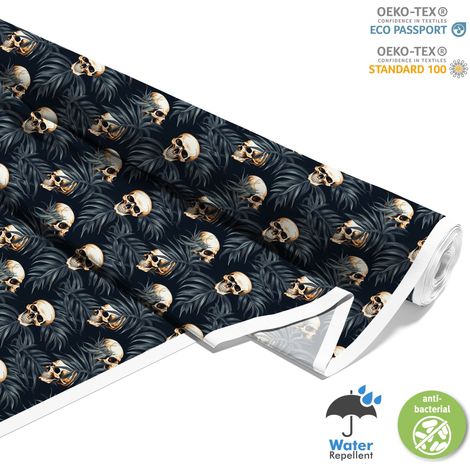 TISSUS DÉCORATIFS D'EXTÉRIEUR OXFORD - Motif Crâne I DX4077 (1/5)