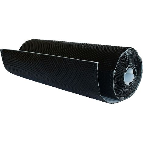 DAPRONA Wandanschlussband 3D, Kaminanschlussband, selbstklebend, Länge 5m, aus Aluminium mit Butyl Klebstoff, Dachabdichtung - Schwarz, Breite 29cm