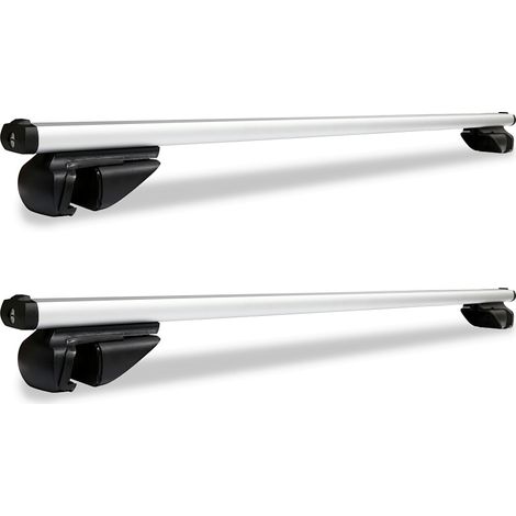 Randaco Barras de techo 124 cm bloqueable con llave suministrada aleación de aluminio ajustable 150kg (1/5)