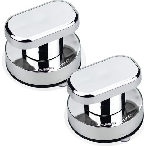 2PCS Suction Cup Door Handle, Suction Cup Bay Window Handle, Strong Suction Cup Pull Handles for Bathroom Glass, Cabinet, Drawer Door Handle (1/5)