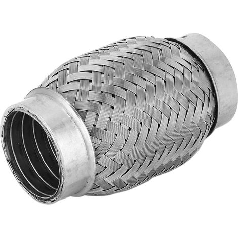 Tuyau flexible d'échappement en acier inoxydable 1,5 x 4 pouces, tube ondulé interne à double tresse (1/3)