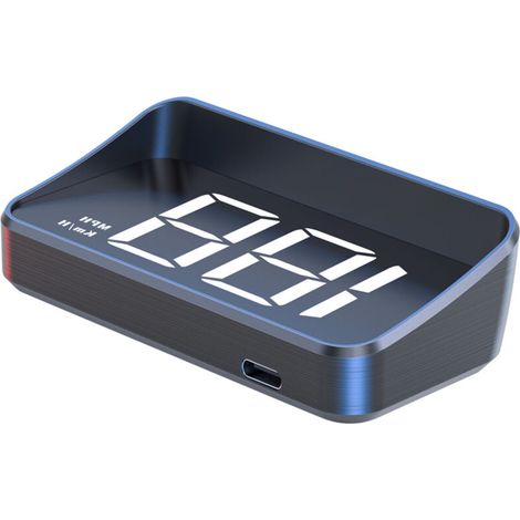 Jeffergarden Affichage tête haute (HUD) pour voiture, projecteur de pare-brise, MPH, GPS HD, compteur de vitesse numérique universel pour moto, VTT, UTV, bateau à moteur, lumière blanche (1/5)