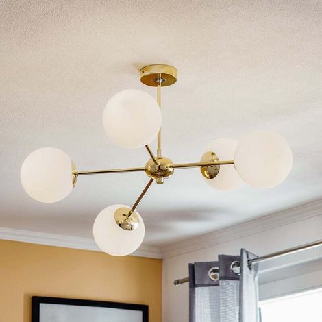 [NEUWERTIG] B-Ware Euluna Deckenleuchte Dori Fünfflammig Gold Deckenlampe Lampe Leuchte Spot Licht (1/2)