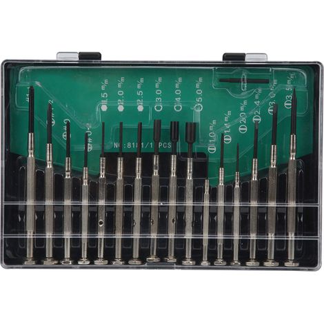 Lot 18 pièces kit tournevis – démontage – chrome vanadium – réparation montre / téléphone portable