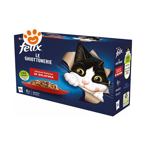 felix le ghiottonerie manzo e pollo, 12x85 gr