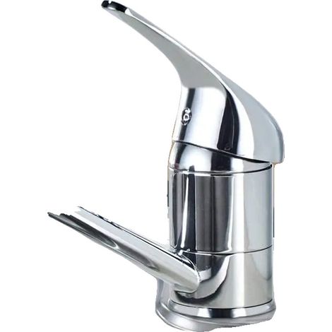 Grifo para lavabo de baño, construcción de latón resistente, diseño giratorio de 360°, color plata, cromado. (1/2)