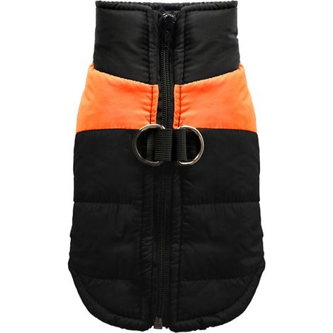 Manteau Chien - Imperméable - Doublure Polaire Double Couche - Col Haut Ajustable - Fermeture Éclair - Pour Chiens de Taille S à XXXXXL (1/3)