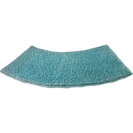 Tapis de bain incurvé, tapis de douche, tapis de toilette épais, tapis de bain écologique, tapis de salle de bain antidérapant, bleu