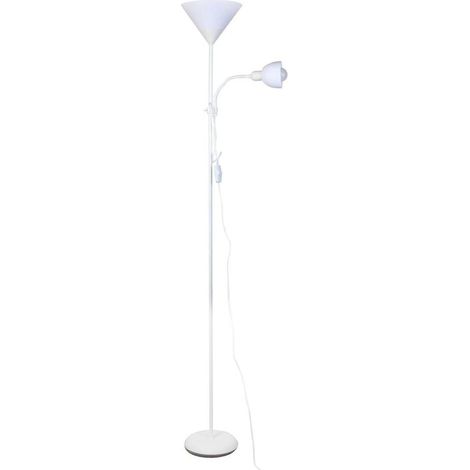 Lisa weiße Stehlampe mit zwei Lichtern