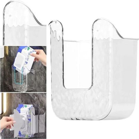 Porte-lingettes humides 1 pièce à fixation murale, pratique pour bébé et cuisine, maintient les lingettes à portée de main (1/5)
