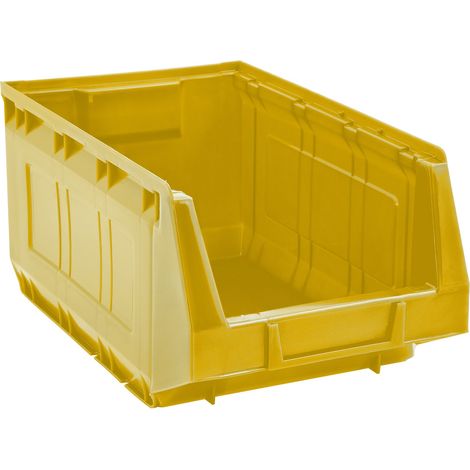 Set 7 contenitori in PEHD a bocca di lupo L 207 x H 165 x P 345 mm - Giallo