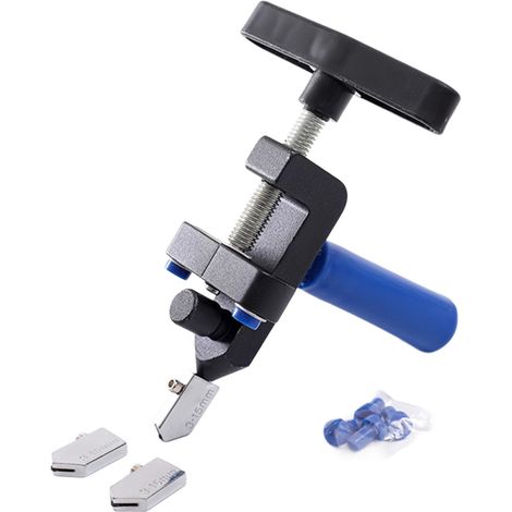 Coupe-carreaux manuel pour professionnels, idéal pour la céramique et la porcelaine. Équipé d'un guide laser réglable, de pieds antidérapants et d'une poignée ergonomique. XBHDz