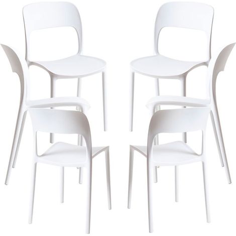 Packs Sillas Jardín - Pack 6 Sillas Inis - Blanco (1/5)