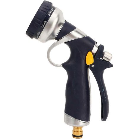 Garden Hose Nozzle 5 Adjustable Spray Pattern with Flow Control High Pressure Hand Sprayer for Car Household Lawn (1/5)