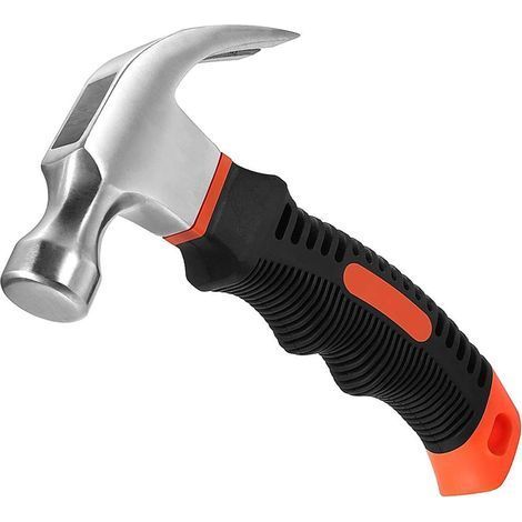 Mini Marteau,Marteau Multifonction,Petit Marteau Arrache-clou en Acier au Carbone,avec Poignée,pour Entretien,Menuiserie,Ie Bricolage,I'artisanat,l'industrie(Orange+Noir) (1/5)