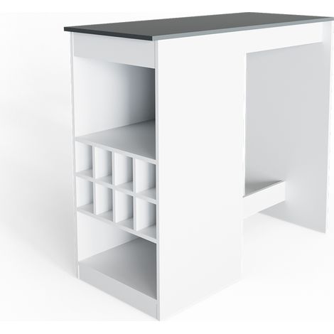 Bartisch Ross, Weiß/Anthrazit, 115 x 50 cm, Vicco (1/5)