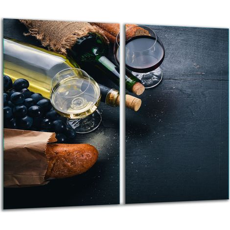 Tabla de cortar de vidrio 2x 30x52 vino (1/5)