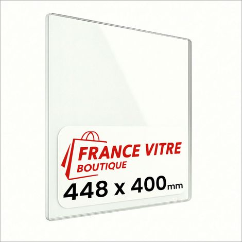 448 x 400 x 4 mm - Vitre de cheminée pour insert et poêle à bois - verre de rechange - France Vitre - jusqu'à 800°C - 400 x 448 x 4 mm (1/5)