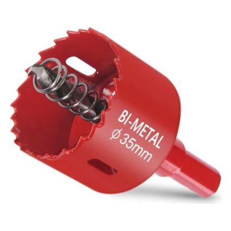 Pair Scie Cloche Bi-métal, Ø35mm M42 HSS Bimétallique Scie Trèpan, Scie Trépan avec Adaptateur Hexagonal et Foret de Centrage, pour Percer Plastique, PVC, Bois, Panneaux Fibres, Métal Souple
